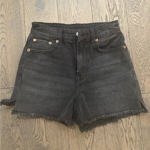 American Eagle high waisted black denim shorts, great condition